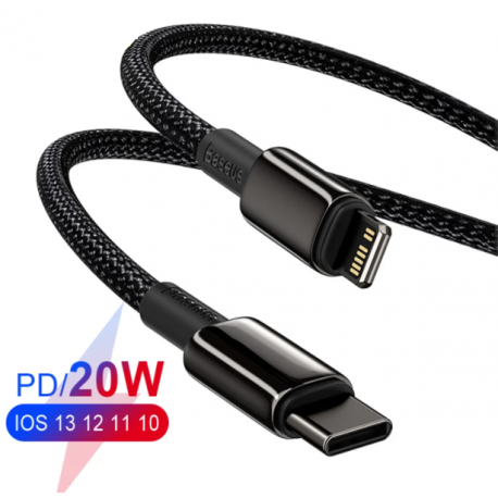 Kabel USB Lightning Baseus Tungsten Gold Fast Charging Data Cable Type-C PD 20W Kabel USB Lightning Baseus Tungsten Gold Fast Charging Data Cable Type-C PD 20W